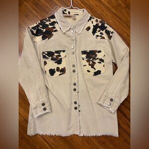 COW PRINT! Willow & Root Corduroy Shacket